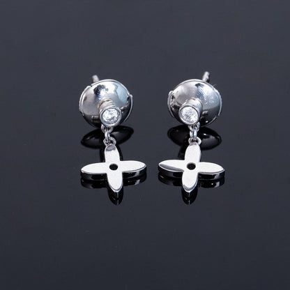 [OrnoraJewelry]VIDYLLE SILVER DIAMOND MINI DROP EARRINGS