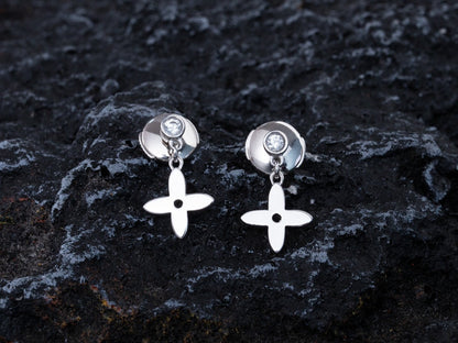 [OrnoraJewelry]VIDYLLE SILVER DIAMOND MINI DROP EARRINGS