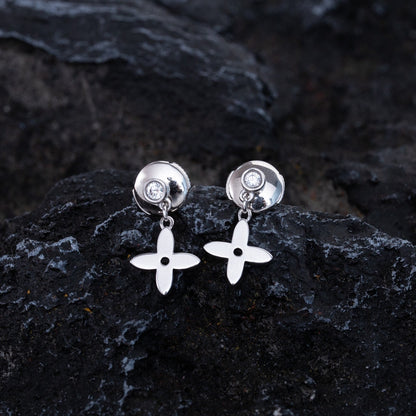[OrnoraJewelry]VIDYLLE SILVER DIAMOND MINI DROP EARRINGS