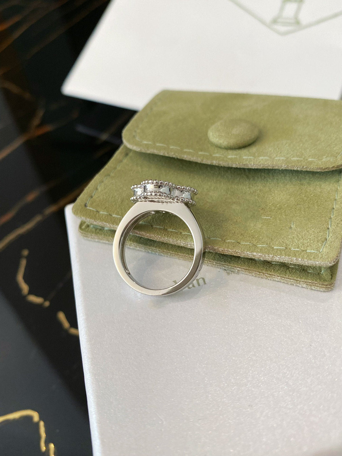 [OrnoraJewelry]CLOVER SILVER RING