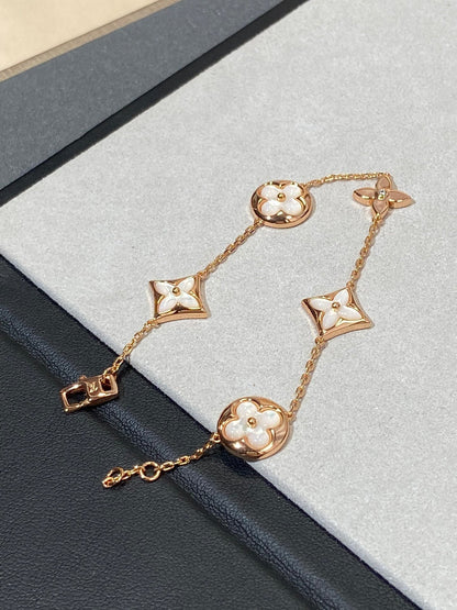 [OrnoraJewelry]OrnoraAND SUN 5 MOTIF MOP PINK GOLD BRACELET