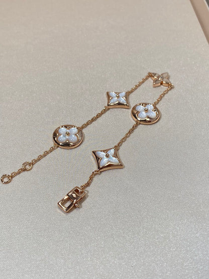 [OrnoraJewelry]OrnoraAND SUN 5 MOTIF MOP PINK GOLD BRACELET