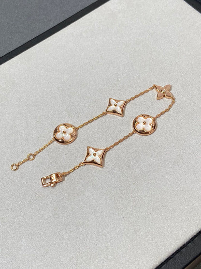 [OrnoraJewelry]OrnoraAND SUN 5 MOTIF MOP PINK GOLD BRACELET