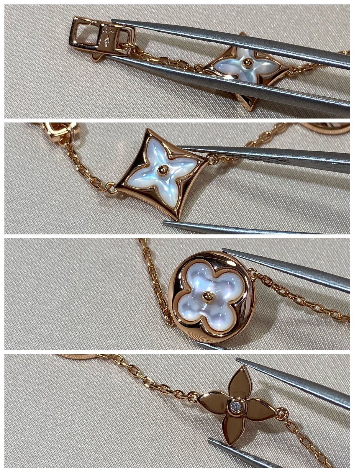 [OrnoraJewelry]OrnoraAND SUN 5 MOTIF MOP PINK GOLD BRACELET