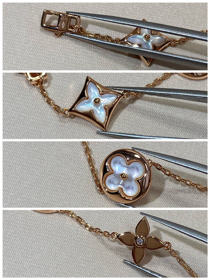 [OrnoraJewelry]OrnoraAND SUN 5 MOTIF MOP PINK GOLD BRACELET