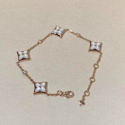 [OrnoraJewelry]Ornora4 MOTIF MOP DIAMOND PINK GOLD BRACELET