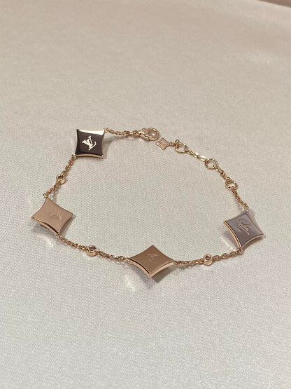 [OrnoraJewelry]Ornora4 MOTIF MOP DIAMOND PINK GOLD BRACELET