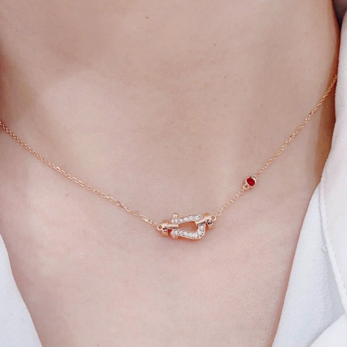 [OrnoraJewelry]FORCE 10 DIAMOND PINK GOLD NECKLACE