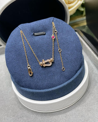 [OrnoraJewelry]FORCE 10 DIAMOND PINK GOLD NECKLACE