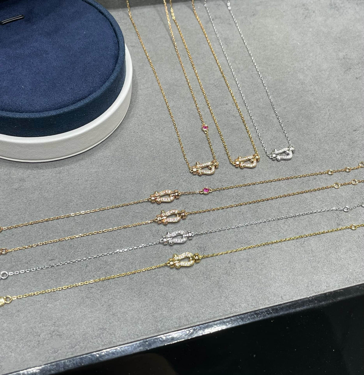 [OrnoraJewelry]FORCE 10 DIAMOND PINK GOLD NECKLACE