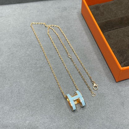 [OrnoraJewelry]POP H SKY BLUE NECKLACE