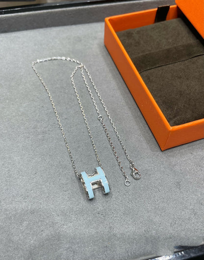 [OrnoraJewelry]POP H SKY BLUE NECKLACE