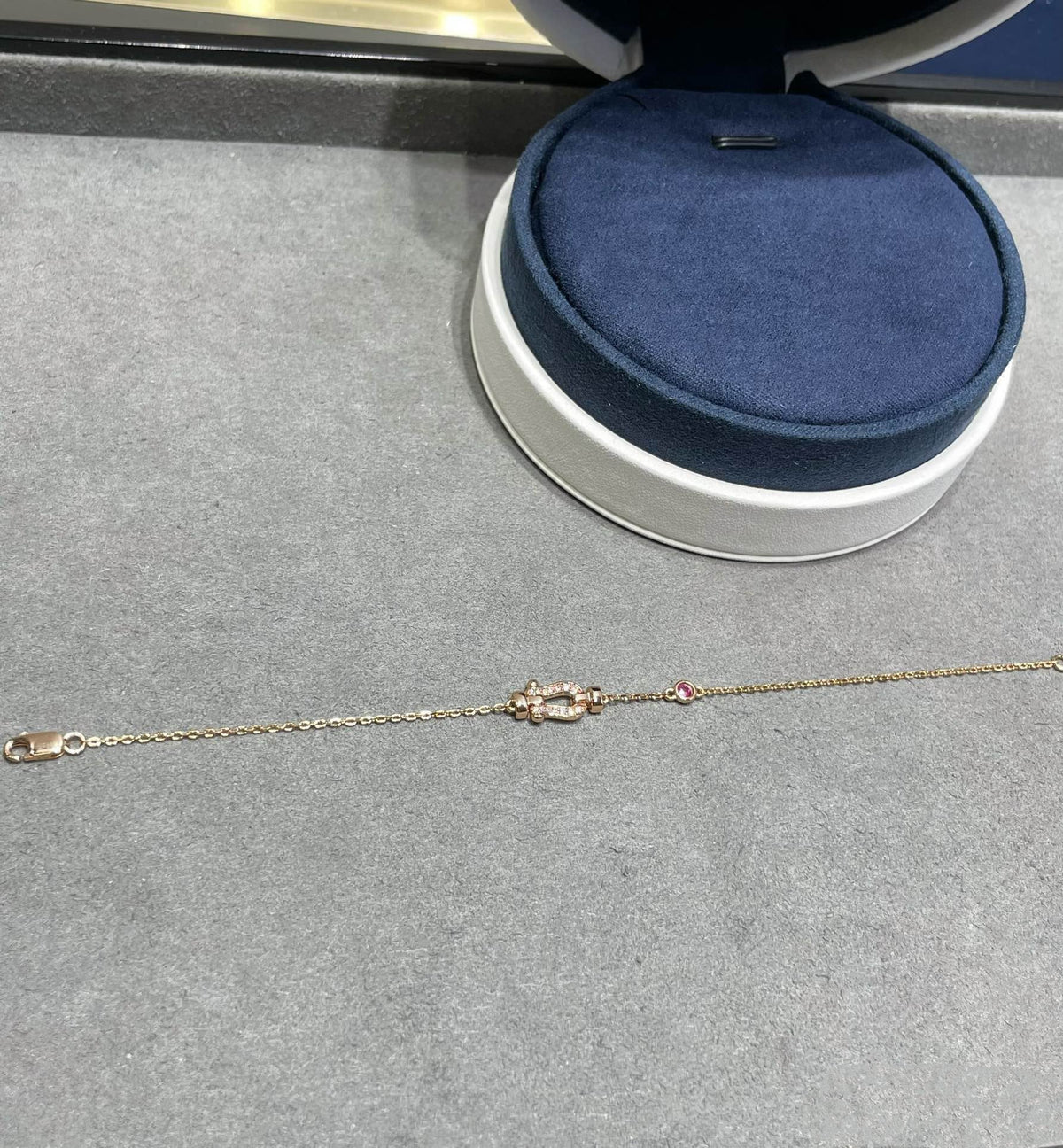 [OrnoraJewelry]FORCE 10 DIAMOND CHAIN LINK PINK GOLD BRACELET