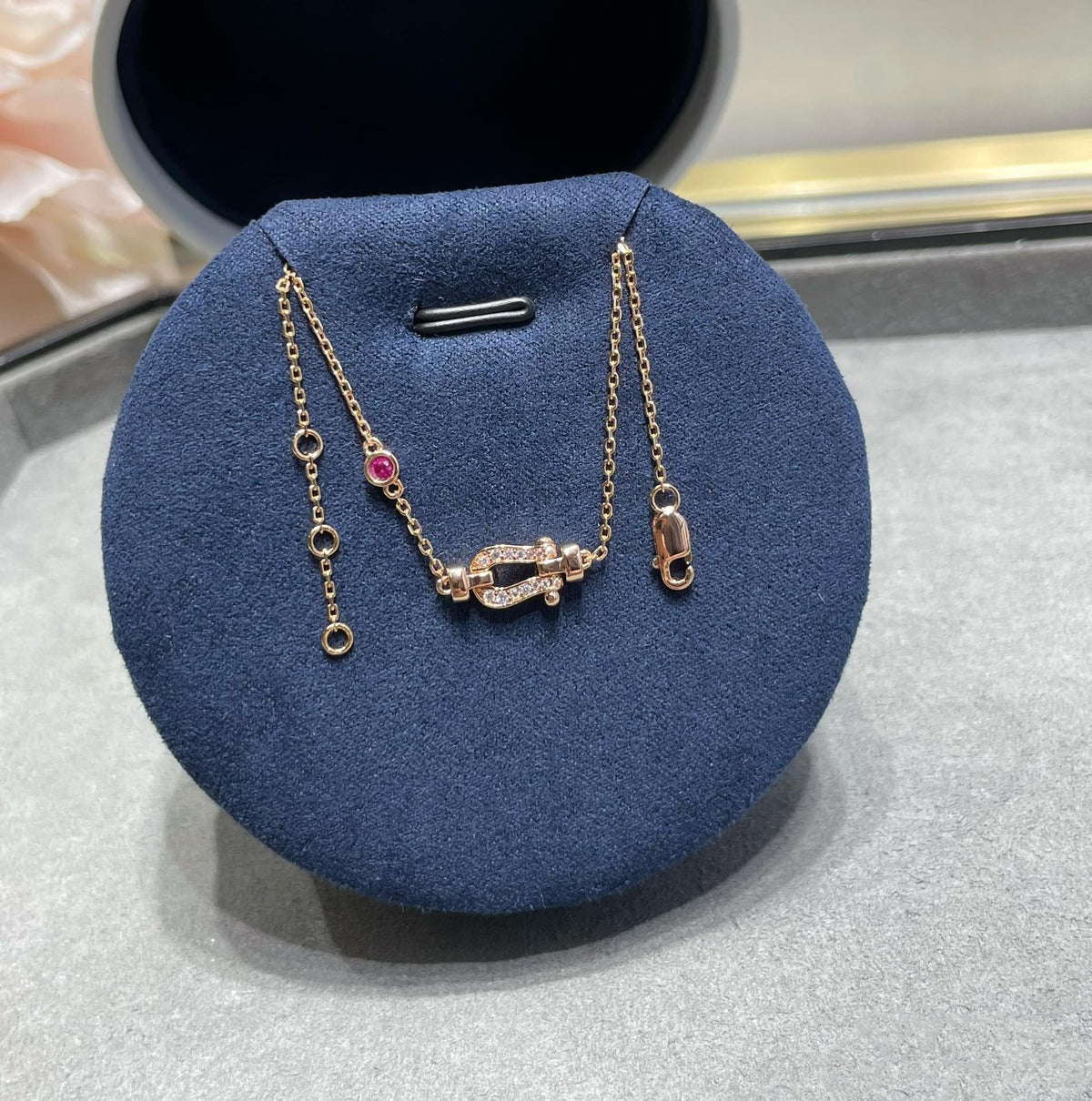 [OrnoraJewelry]FORCE 10 DIAMOND CHAIN LINK PINK GOLD BRACELET