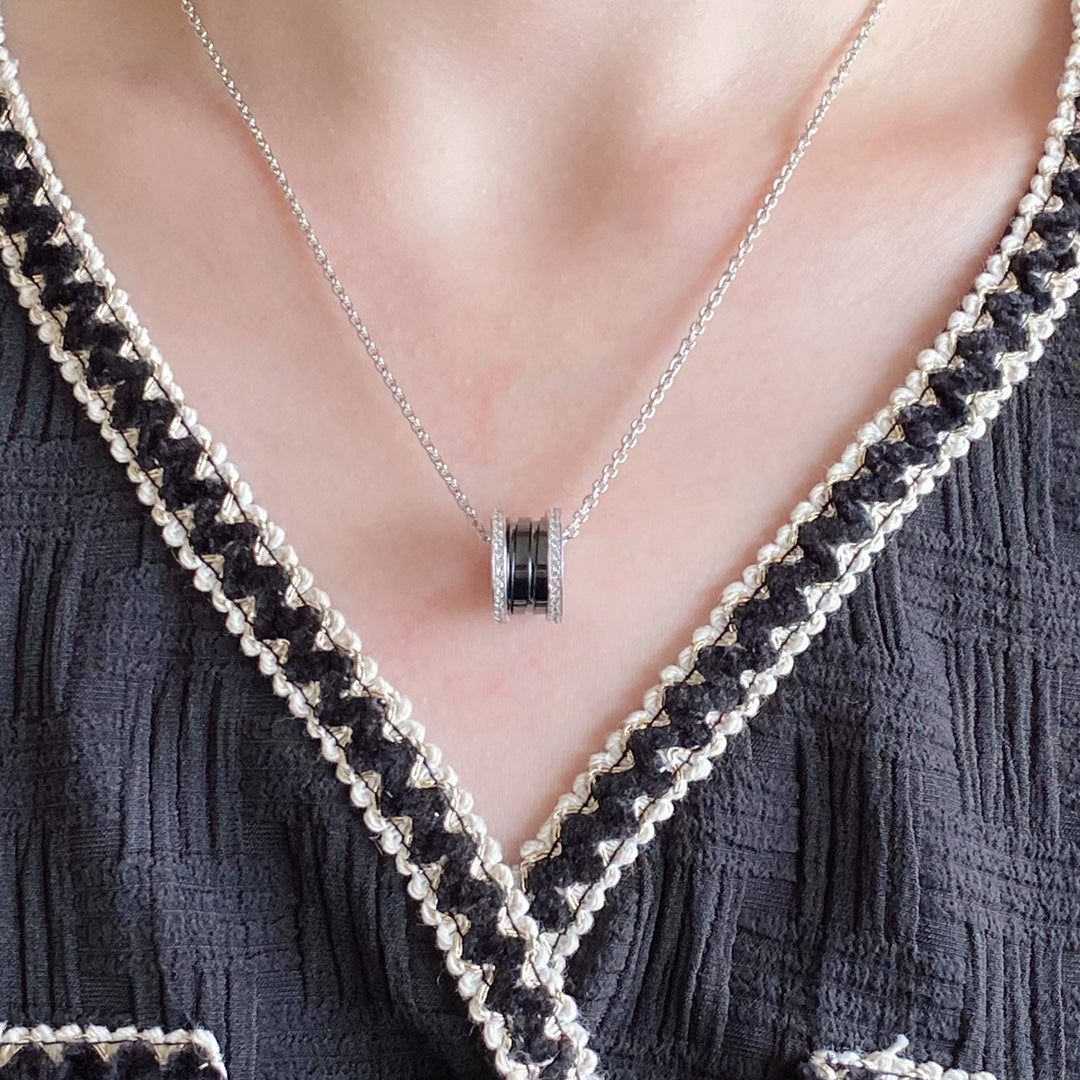 [OrnoraJewelry]ZERO 1 DIAMOND CERAMIC NECKLACE