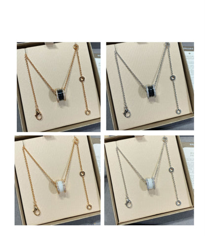 [OrnoraJewelry]ZERO 1 DIAMOND CERAMIC NECKLACE