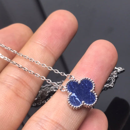 [OrnoraJewelry]CLOVER PIETERSITE SILVER LONG NECKLACE
