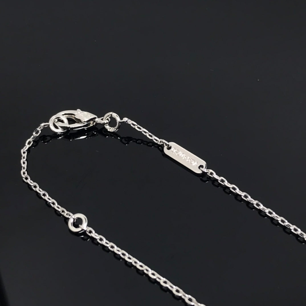 [OrnoraJewelry]CLOVER PIETERSITE SILVER LONG NECKLACE