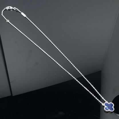 [OrnoraJewelry]CLOVER PIETERSITE SILVER LONG NECKLACE