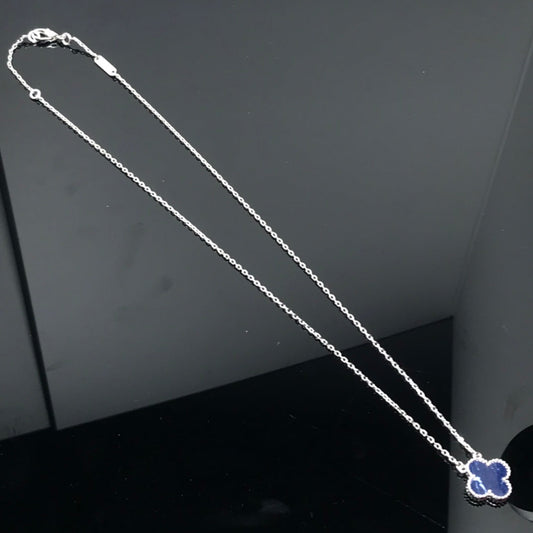 [OrnoraJewelry]CLOVER PIETERSITE SILVER LONG NECKLACE