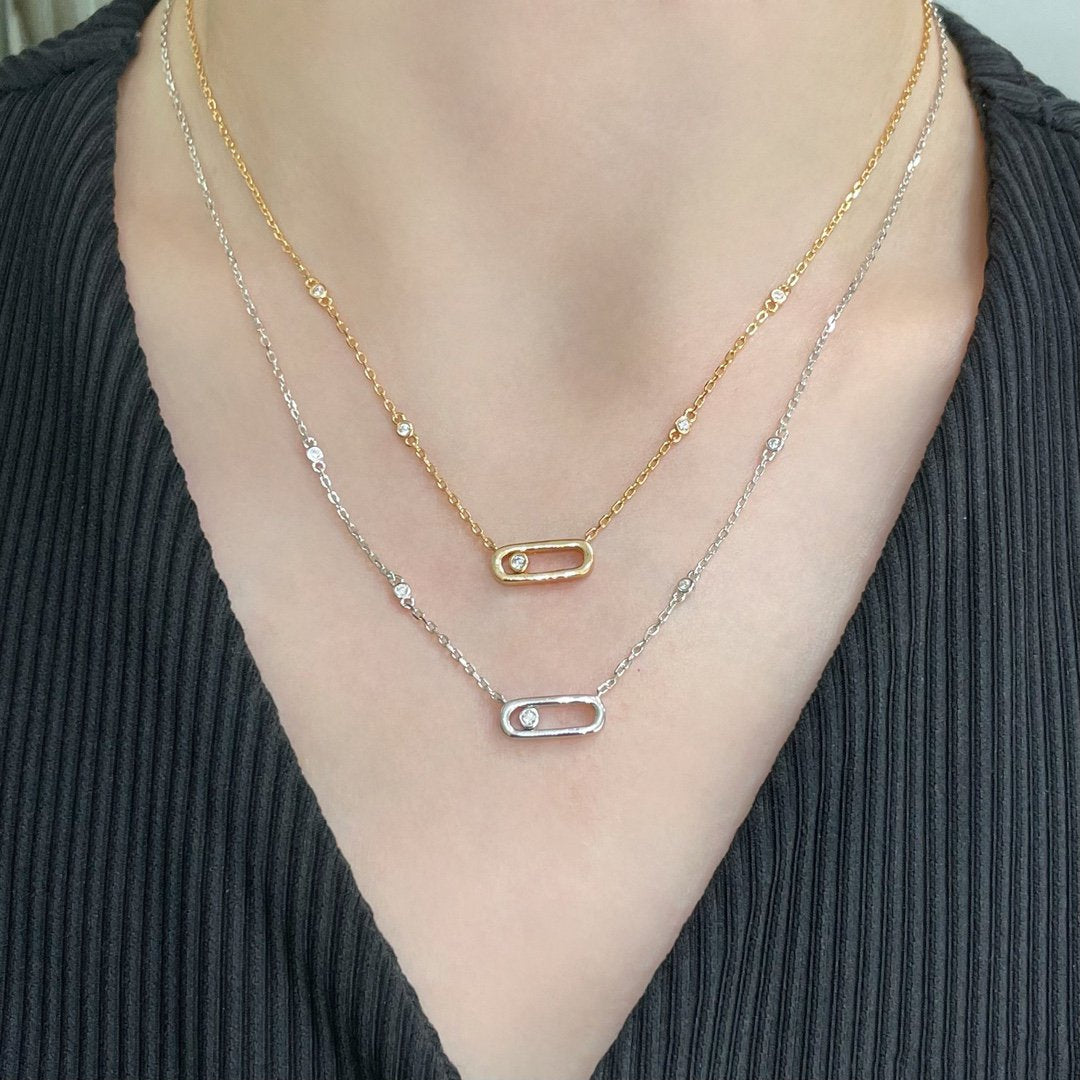 [OrnoraJewelry]MOVE UNO DIAMOND NECKLACE