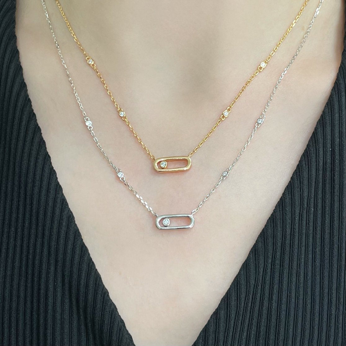 [OrnoraJewelry]MOVE UNO DIAMOND NECKLACE