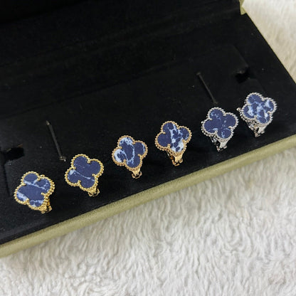 [OrnoraJewelry]CLOVER PIETERSITE MEDIUM STUD EARRINGS