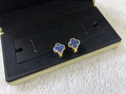 [OrnoraJewelry]CLOVER PIETERSITE MEDIUM STUD EARRINGS