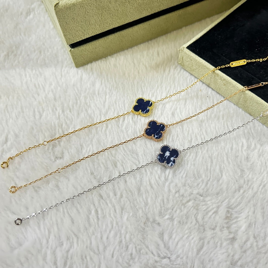 [OrnoraJewelry]CLOVER 1 MOTIF PIETERSITE BRACELET