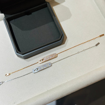 [OrnoraJewelry]MOVE CLASSIQUE DIAMOND PAVED BRACELET(Adjustable)