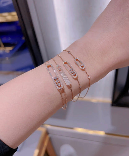 [OrnoraJewelry]MOVE CLASSIQUE DIAMOND PAVED BRACELET(Adjustable)