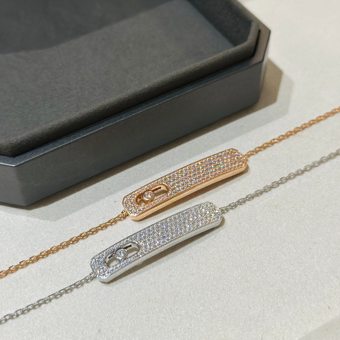 [OrnoraJewelry]MOVE CLASSIQUE DIAMOND PAVED BRACELET(Adjustable)