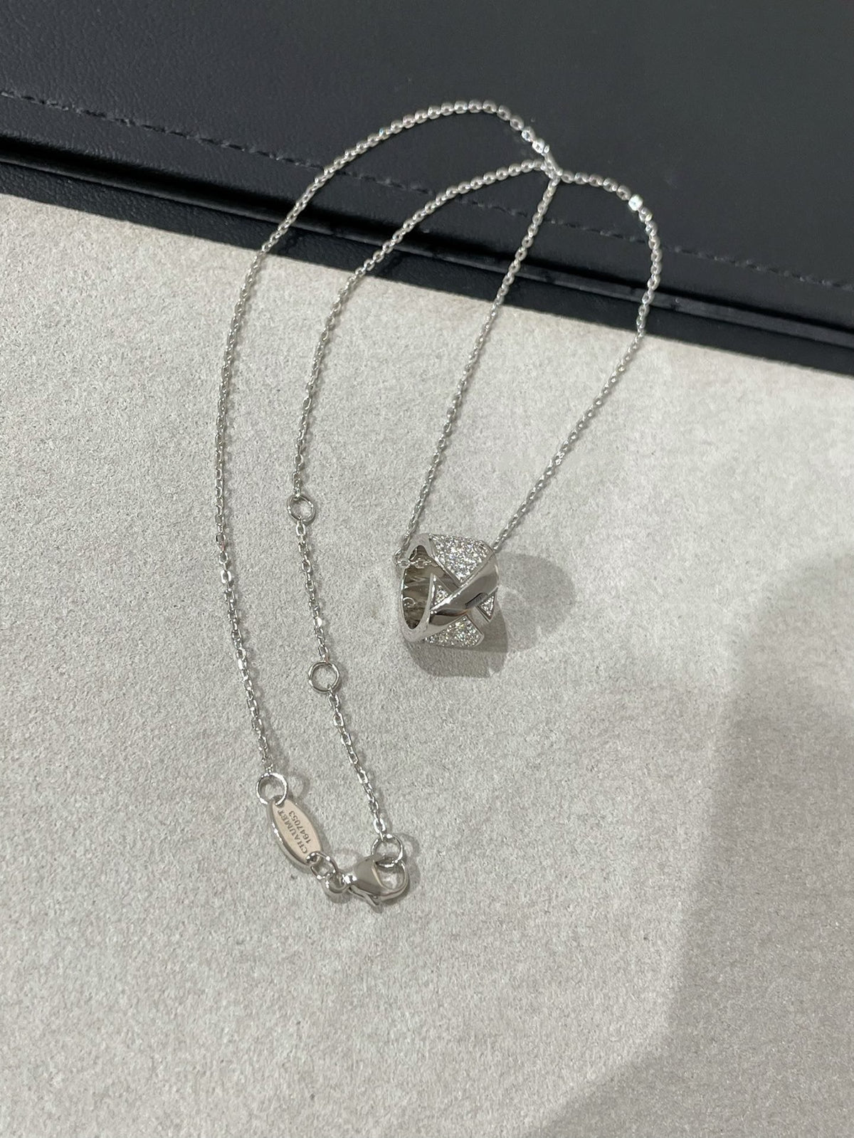 [OrnoraJewelry]LIENS EVIDENCE DIAMOND PAVED NECKLACE