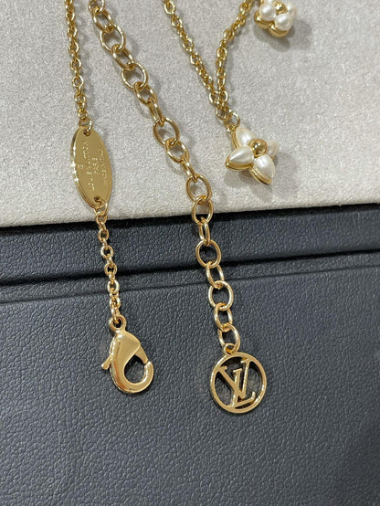 [OrnoraJewelry]FLOWERGRAM GOLD MOP DOUBLE ROW NECKLACE
