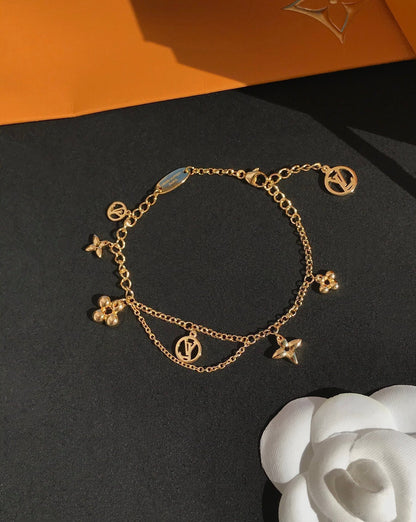 [OrnoraJewelry]BLOOMING PINK GOLD MOP BRACELET