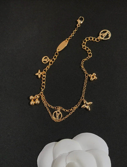 [OrnoraJewelry]BLOOMING PINK GOLD MOP BRACELET
