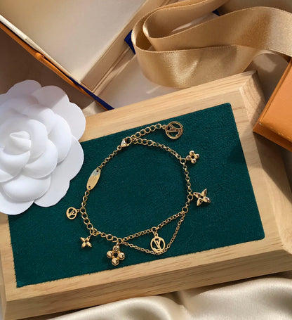 [OrnoraJewelry]BLOOMING PINK GOLD MOP BRACELET
