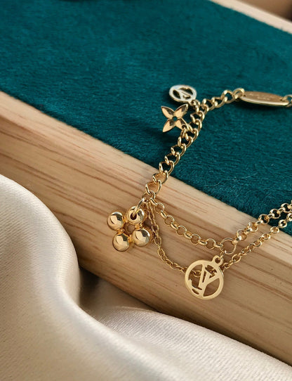 [OrnoraJewelry]BLOOMING PINK GOLD MOP BRACELET