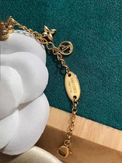 [OrnoraJewelry]BLOOMING PINK GOLD MOP BRACELET