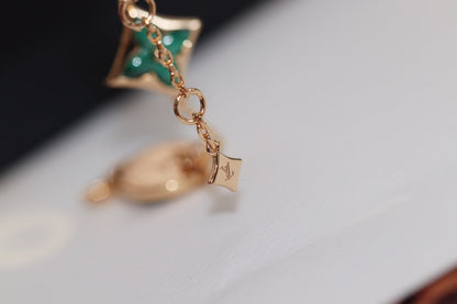 [OrnoraJewelry]OrnoraAND SUN 4 MOTIF PINK GOLD MALACHITE BRACELET