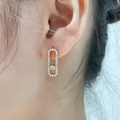 [OrnoraJewelry]MOVE UNO STUD DIAMOND PAVED EARRINGS