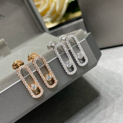 [OrnoraJewelry]MOVE UNO STUD DIAMOND PAVED EARRINGS
