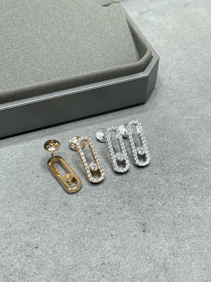 [OrnoraJewelry]MOVE UNO STUD DIAMOND PAVED EARRINGS