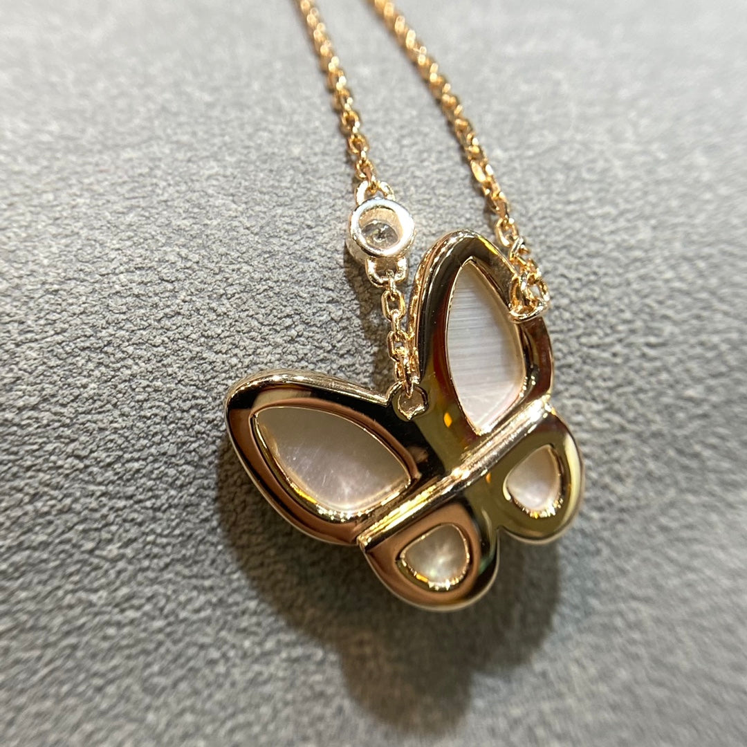 [OrnoraJewelry]BUTTERFLY MOP DIAMOND NECKLACE