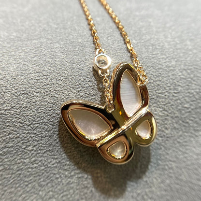[OrnoraJewelry]BUTTERFLY MOP DIAMOND NECKLACE
