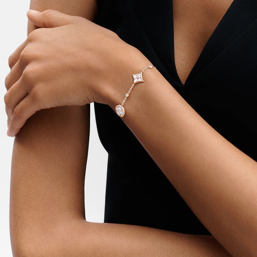 [OrnoraJewelry]OrnoraAND SUN 4 MOTIF WHITE MOP PINK GOLD BRACELET