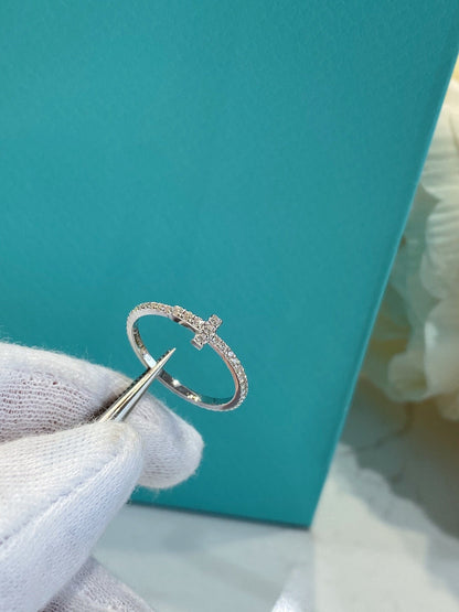 [Ornora Jewelry]T SMALL RING DIAMOND SILVER