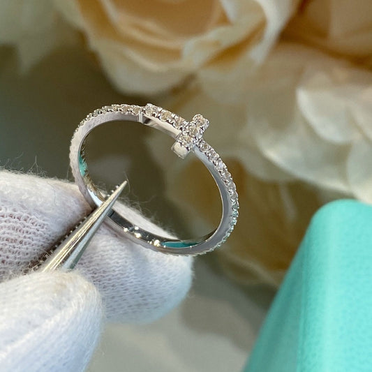 [Ornora Jewelry]T SMALL RING DIAMOND SILVER