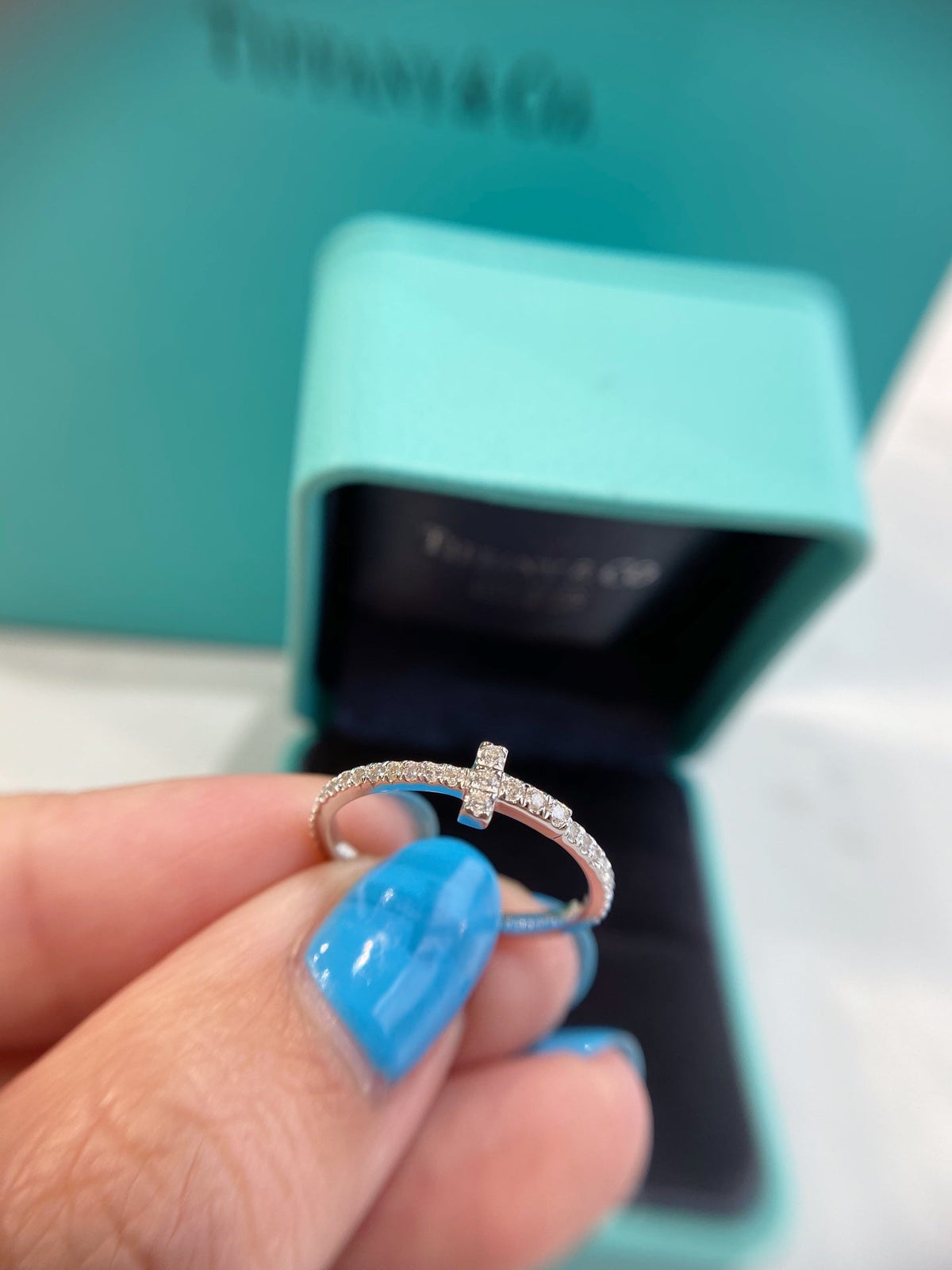 [Ornora Jewelry]T SMALL RING DIAMOND SILVER