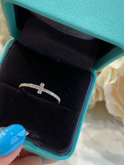 [Ornora Jewelry]T SMALL RING DIAMOND SILVER